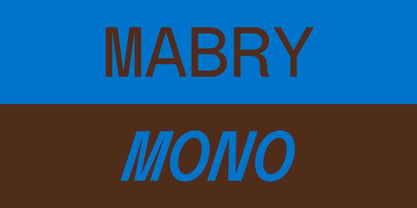 Mabry Mono Font Poster 1